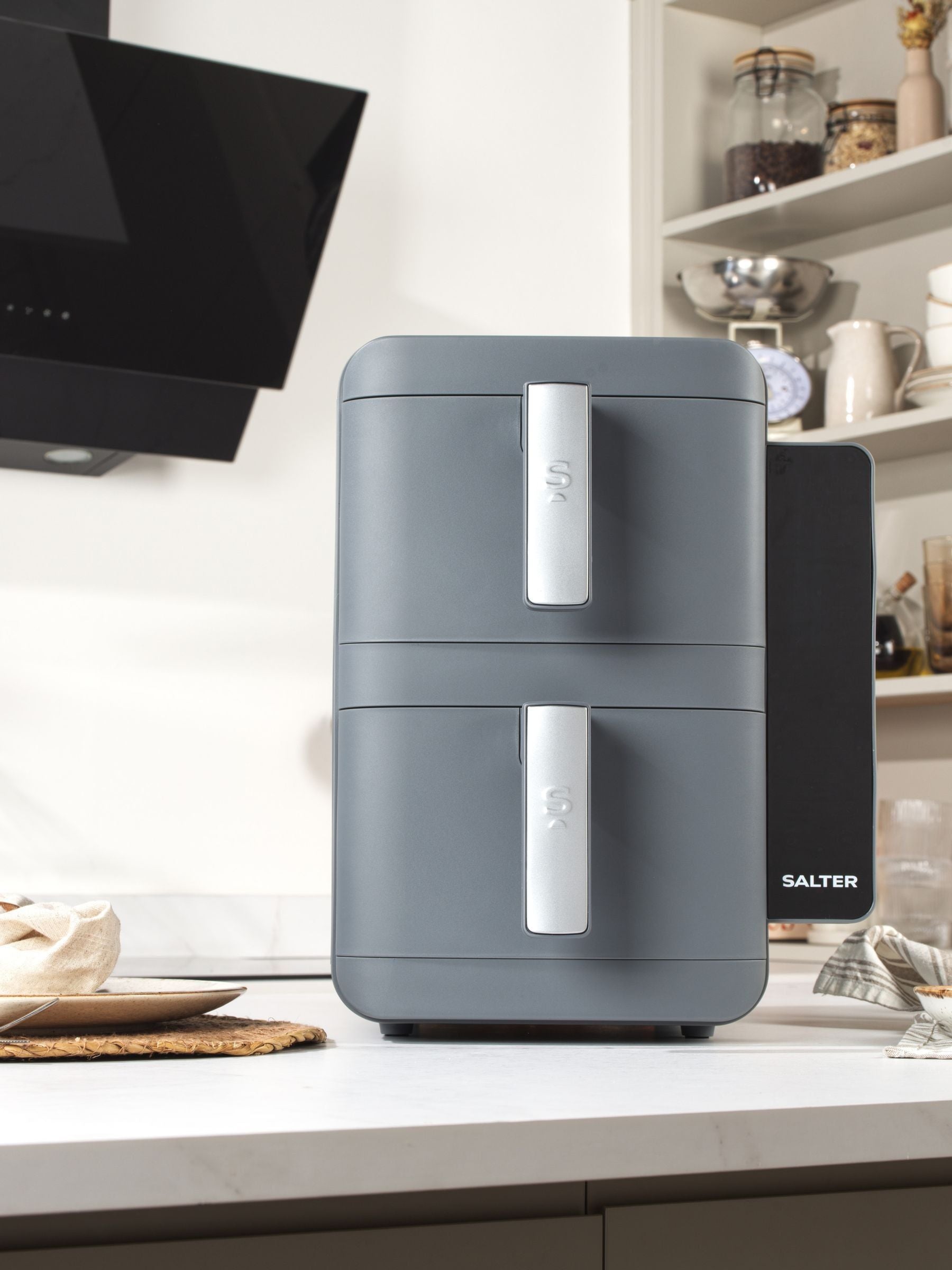 Salter grey stackable air fryer 9L, UK version