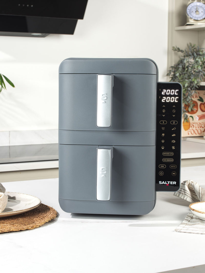 Salter grey stackable air fryer 9L, UK version