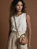Luella Grey Ruthanna Mini Bowler bag tan brown - British product