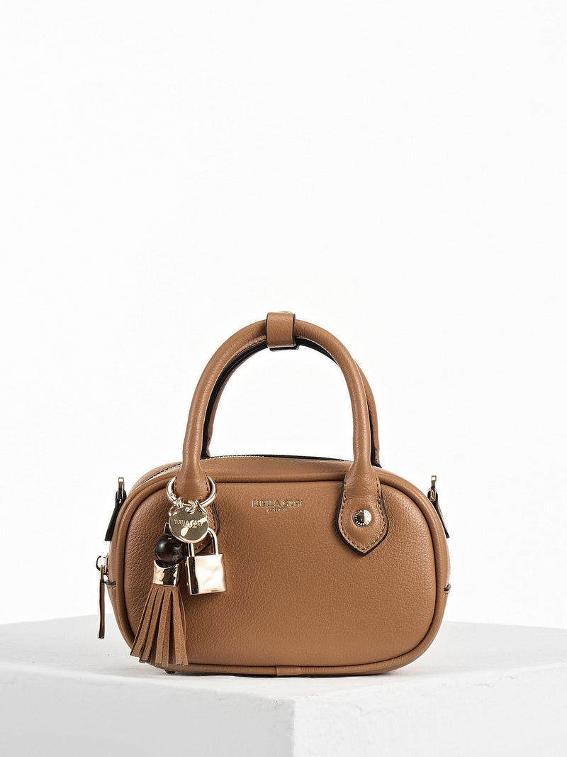 Luella Grey Ruthanna Mini Bowler bag tan brown - British product