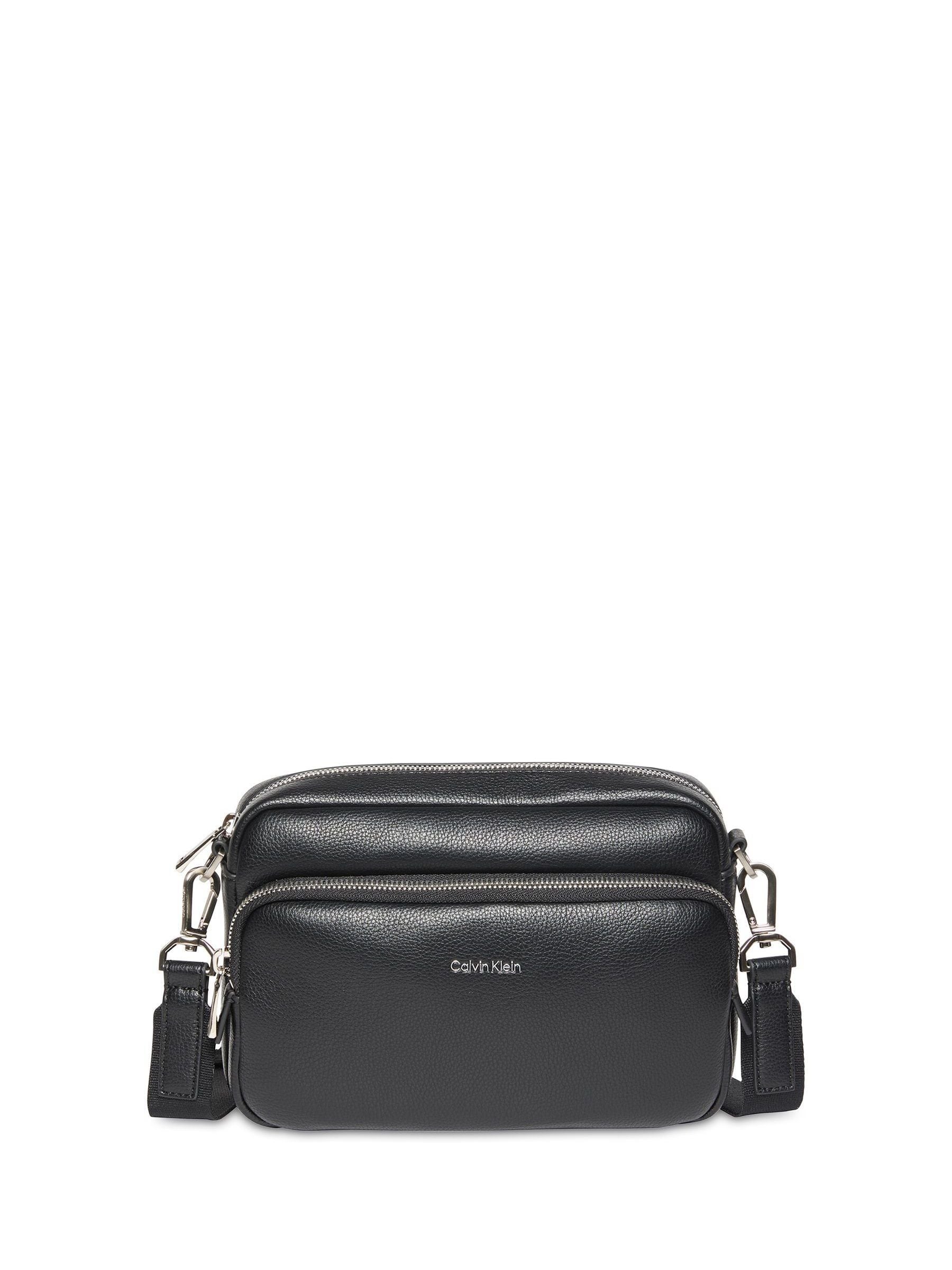 Calvin Klein black pebbled crossbody camera bag (British brand)