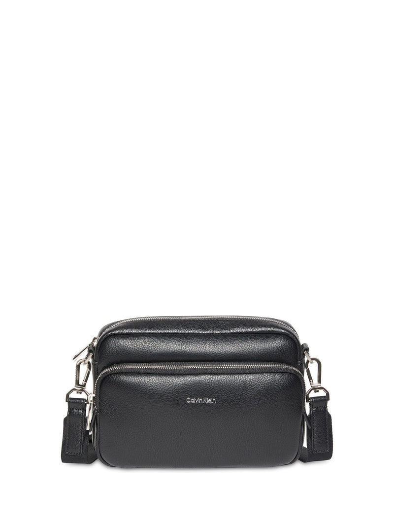 Calvin Klein black pebbled crossbody camera bag (British brand)