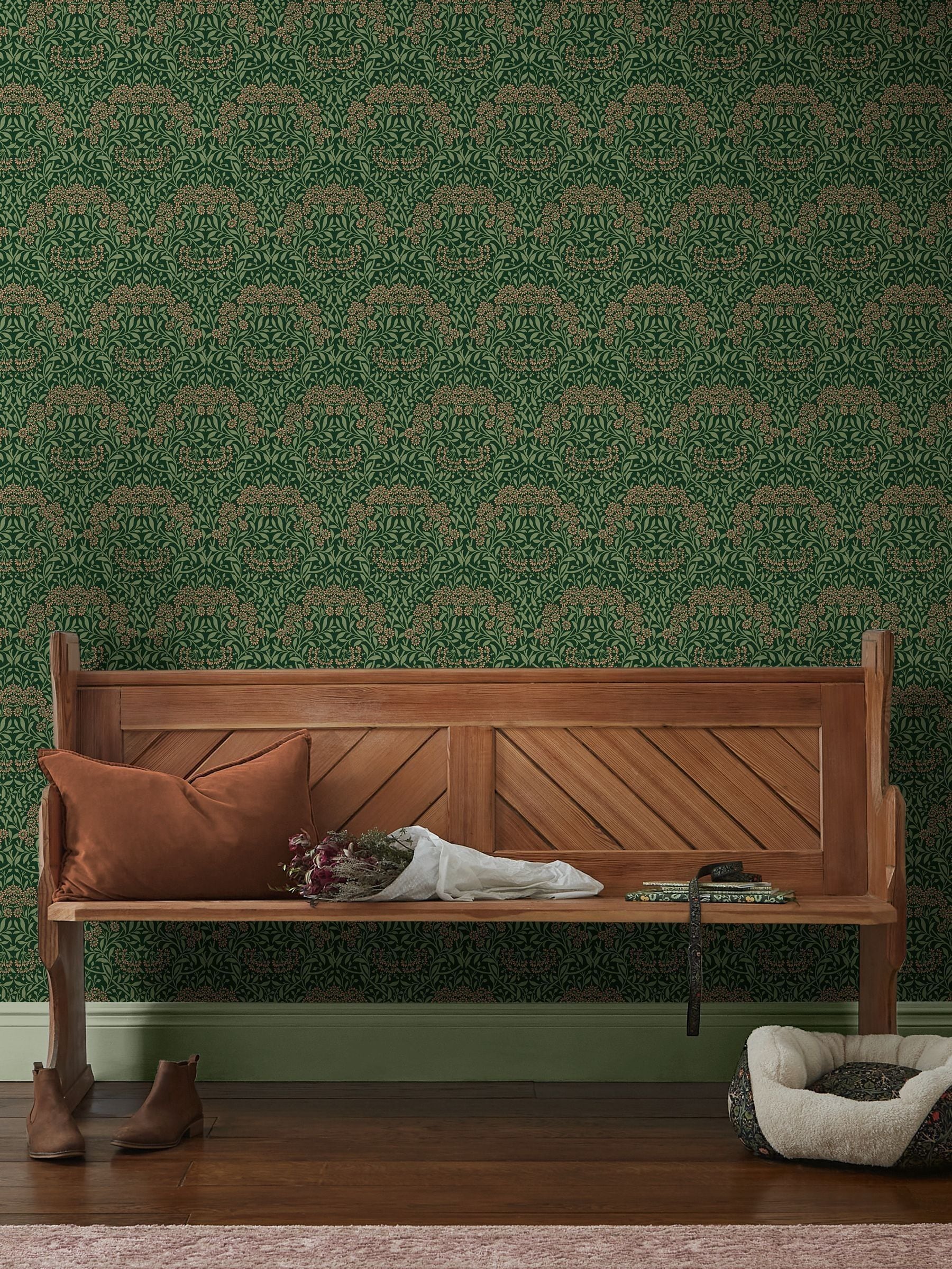 William Morris At Home Peony and Sage Michaelmas Daisy A4 Wallpaper Sample
