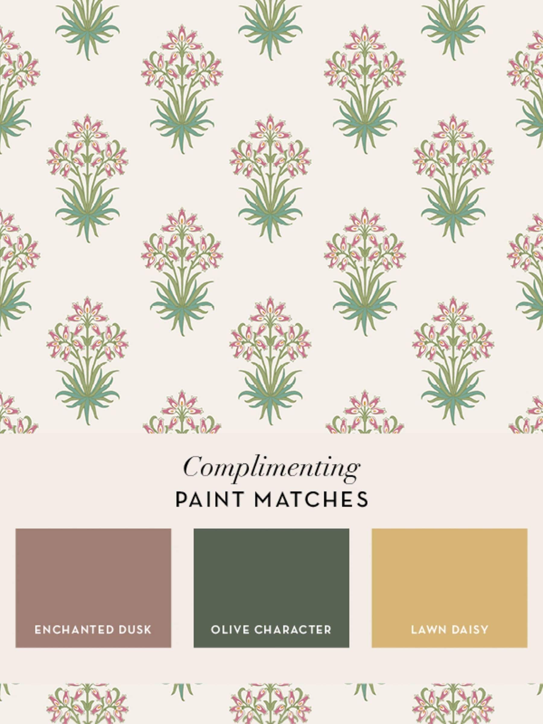 William Morris Hyacinth wallpaper sample Peony Sage A4 - British product