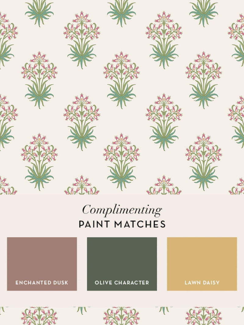 William Morris Hyacinth wallpaper sample Peony Sage A4 - British product