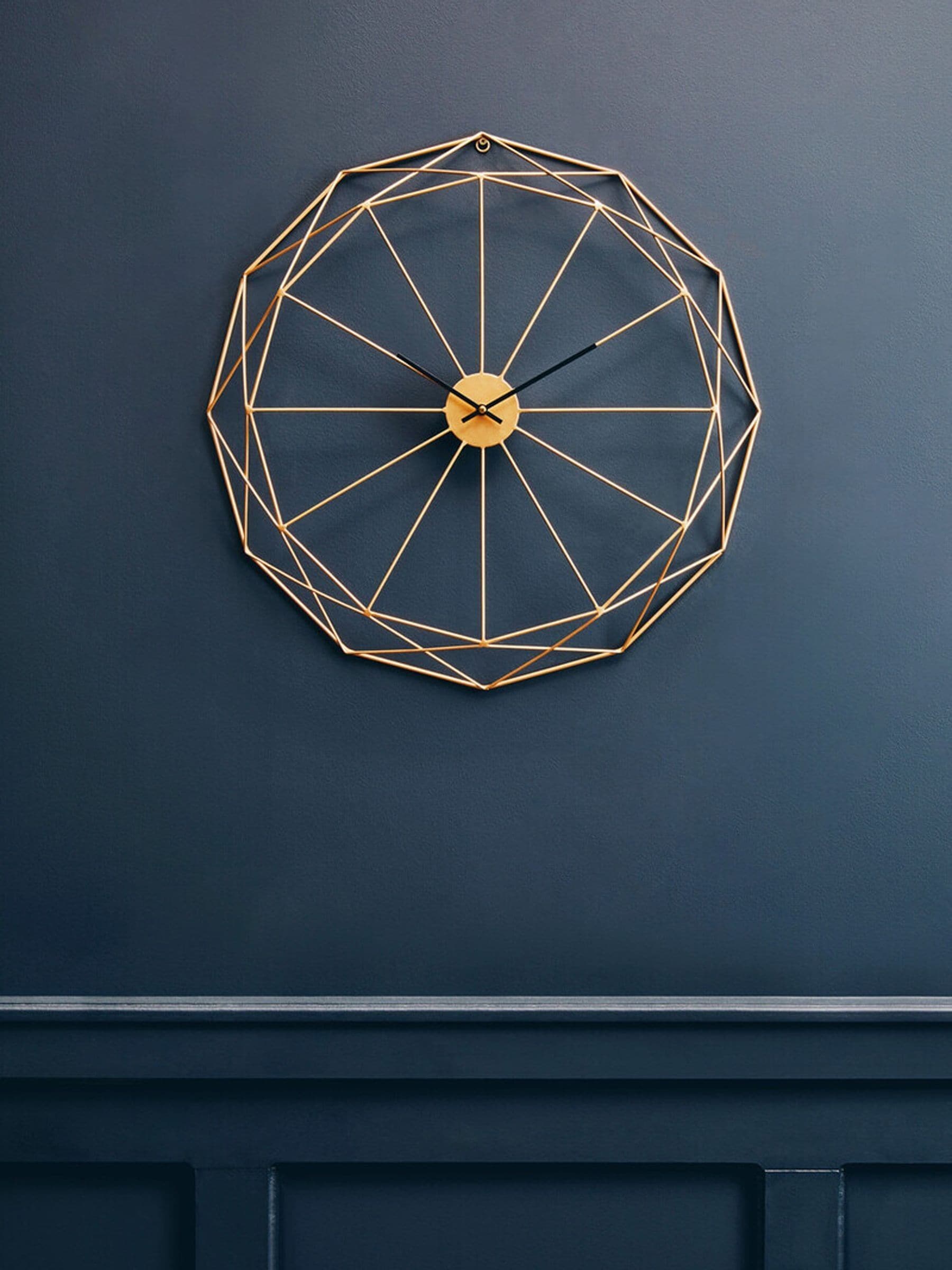 Fifty Five South Gold Genova metal wall clock 60cm - British product