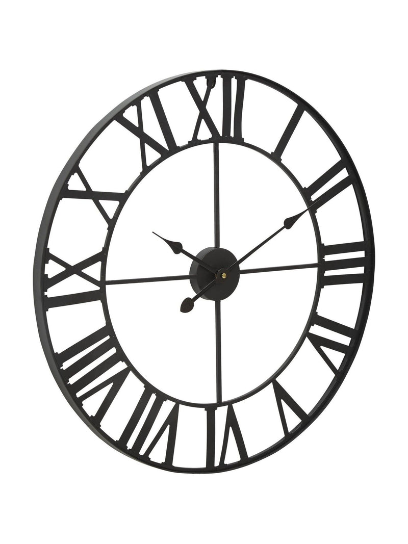 Fifty Five South Black Genova metal wall clock 60cm - British product