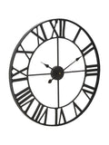 Fifty Five South Black Genova metal wall clock 60cm - British product