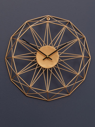 Next Fifty Five South Gold Genova Metal Wall Clock- Buy online at McGrocer