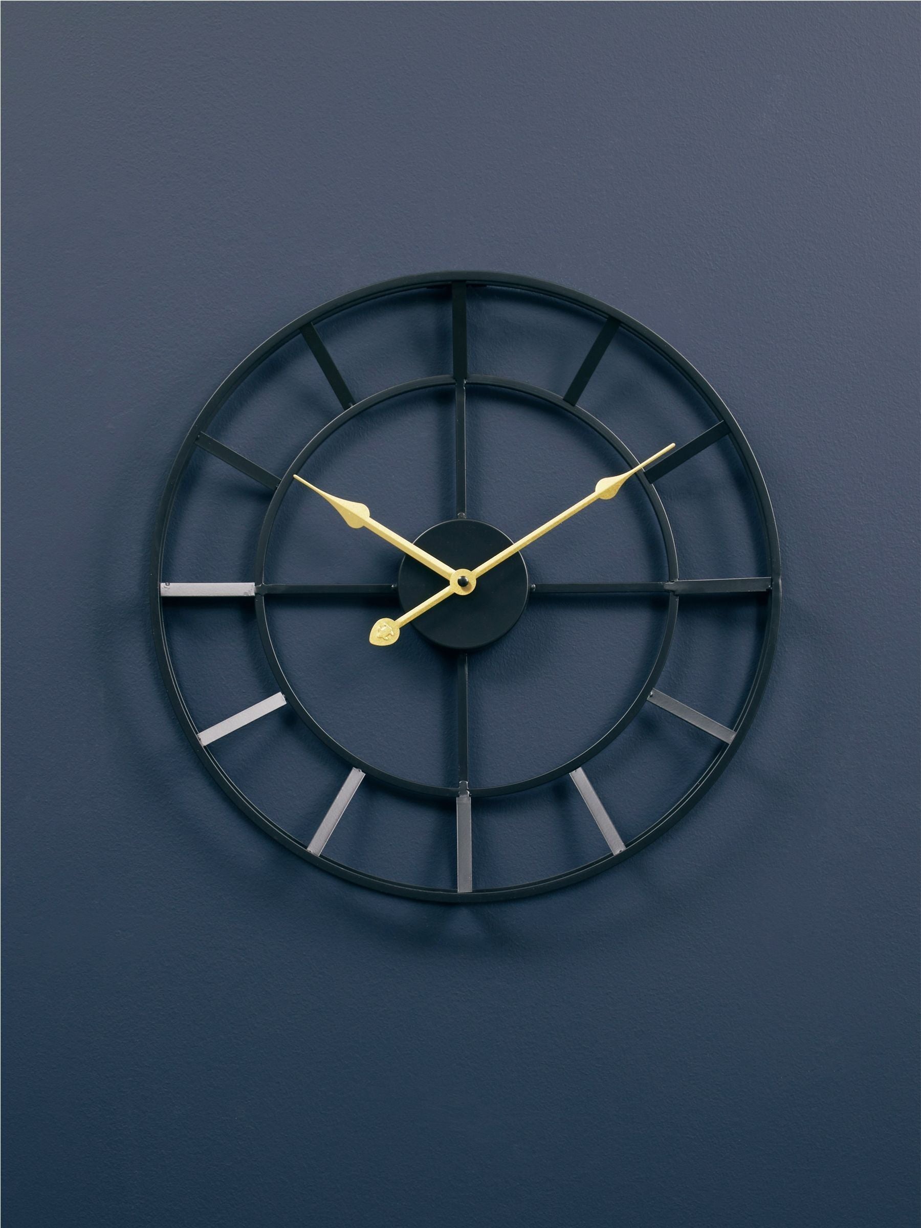 Fifty Five South Black Kent wall clock 40cm - British product
