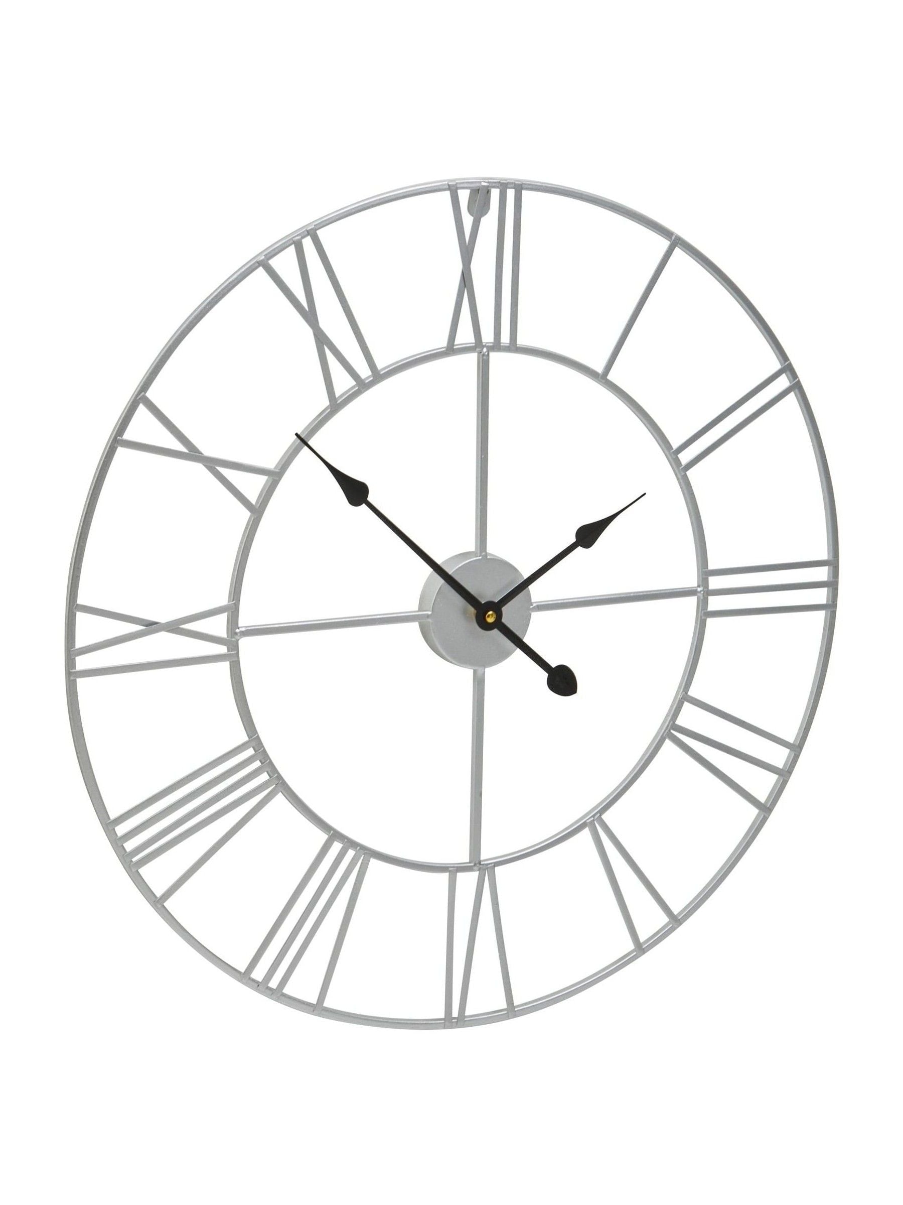 Fifty Five South Silver Genova wall clock 60cm - British product