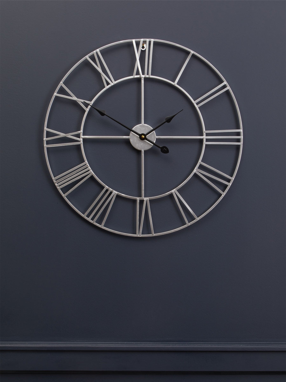 Fifty Five South Silver Genova wall clock 60cm - British product