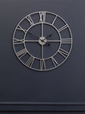Fifty Five South Silver Genova wall clock 60cm - British product