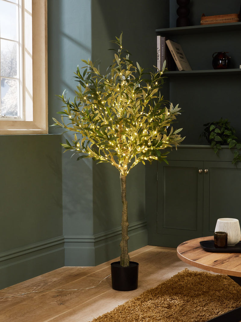 Green Artificial Light Up Olive Tree