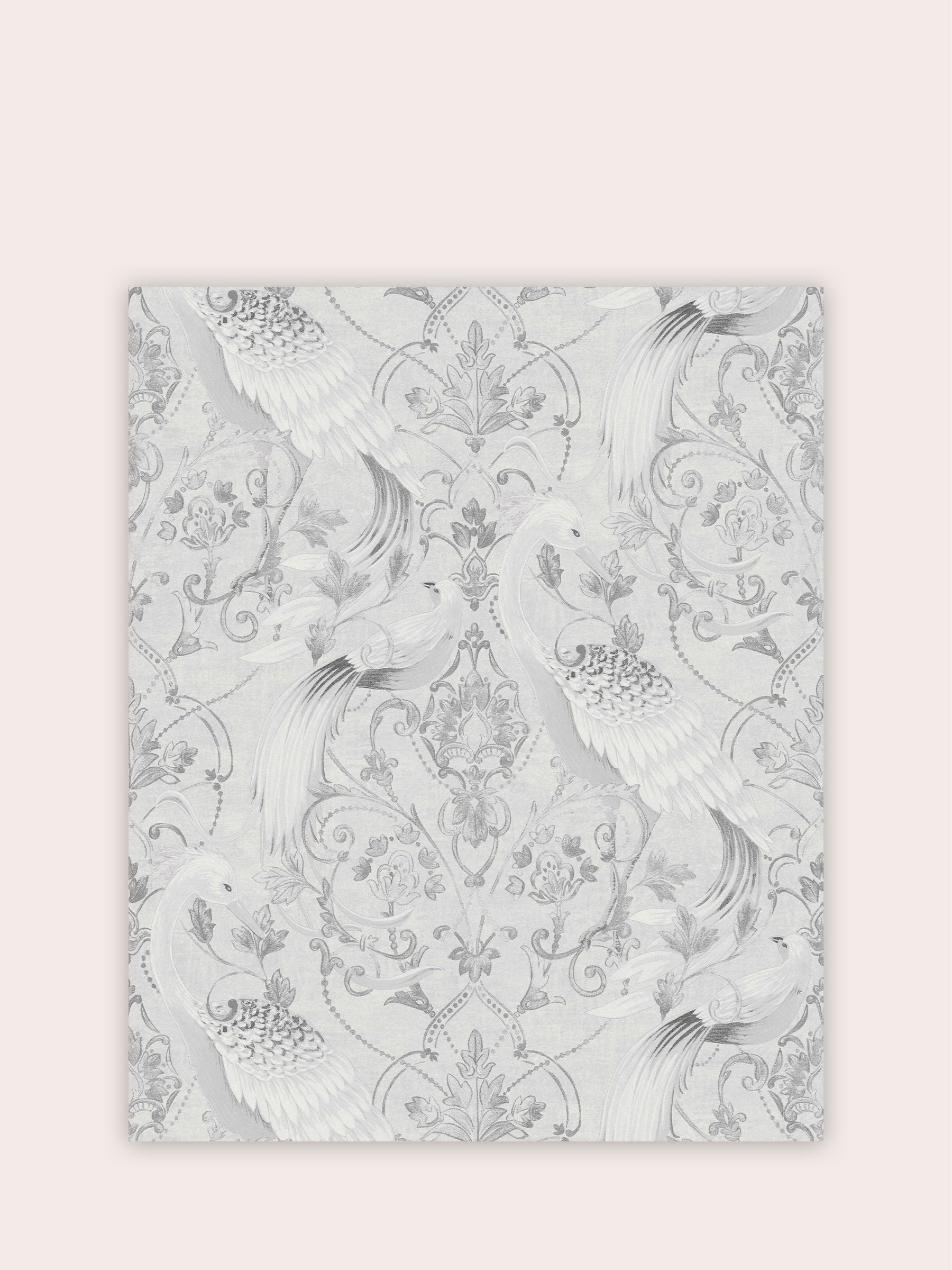 Laura Ashley Silver Tregaron wallpaper 10m (British brand)