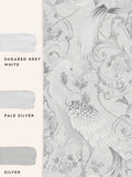 Laura Ashley Silver Tregaron wallpaper 10m (British brand)