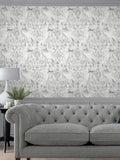 Laura Ashley Silver Tregaron wallpaper 10m (British brand)