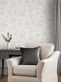 Laura Ashley Igerna Pale Duck Egg Blue Wallpaper 10M