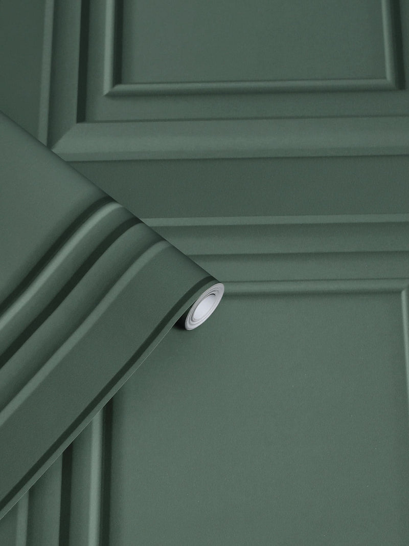Laura Ashley Fern Green Redbrook Wood Panel 10M Wallpaper