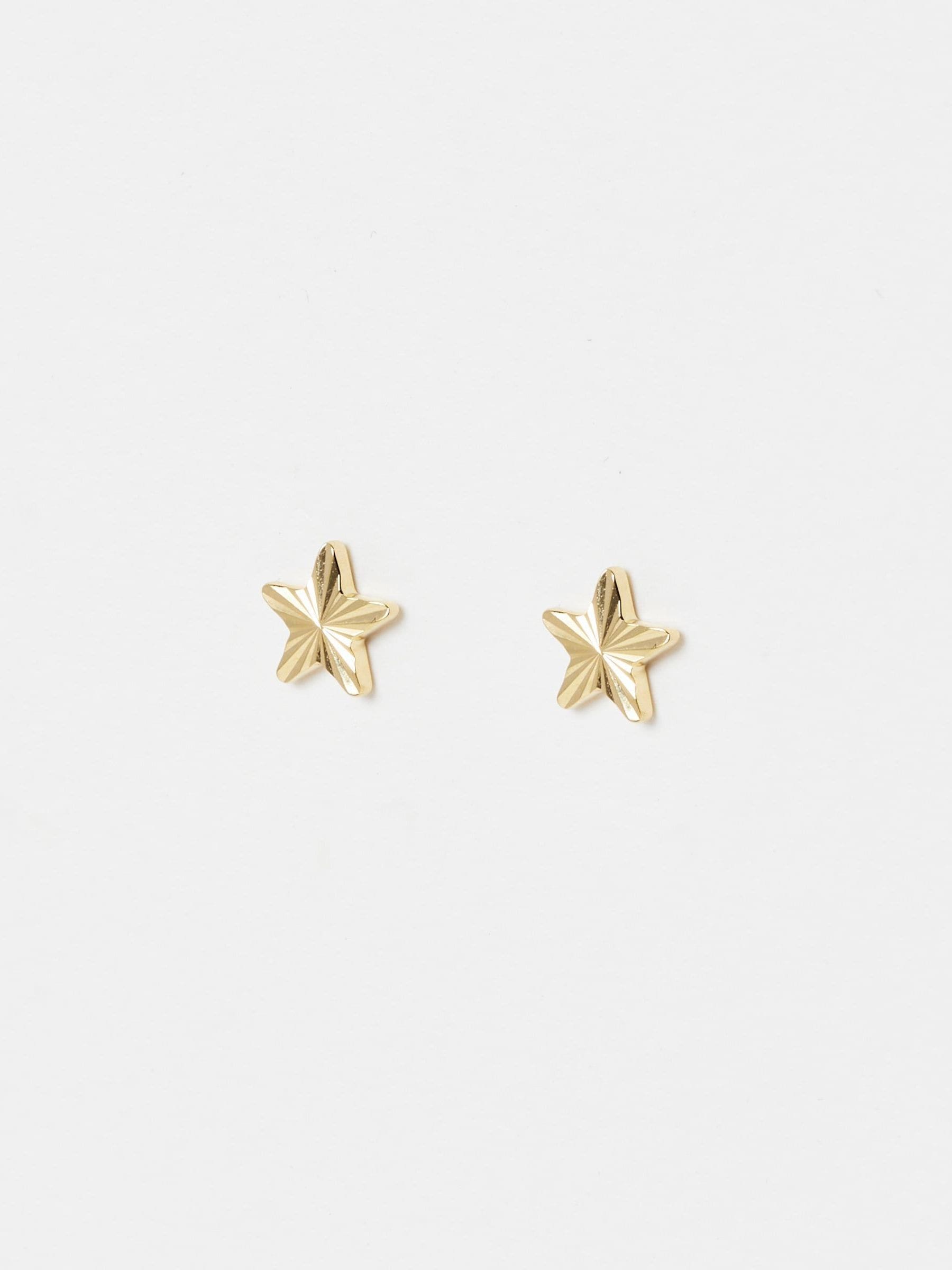 Oliver Bonas gold plated star stud earrings, imported from the UK