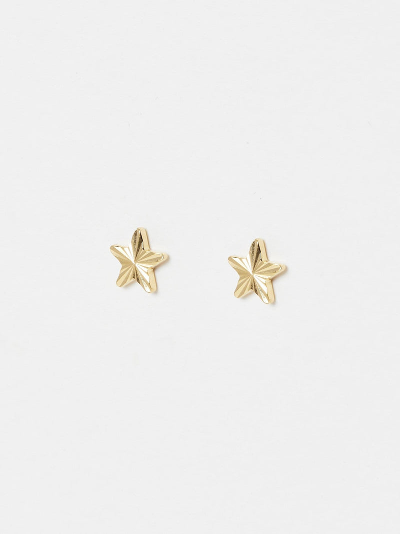 Oliver Bonas gold plated star stud earrings, imported from the UK