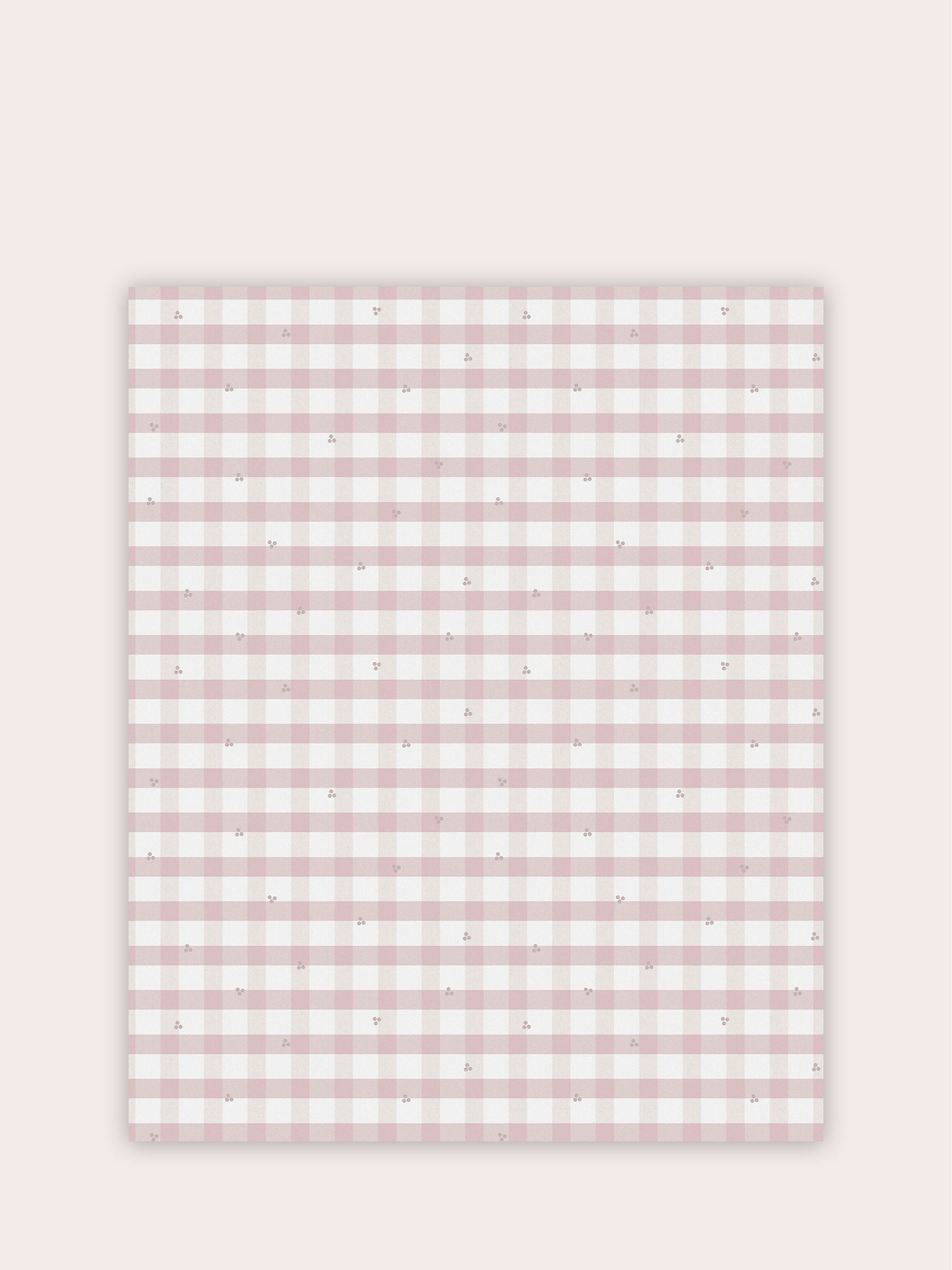 Laura Ashley wallpaper sample Pale Amethyst Purple Gingham A4, UK version