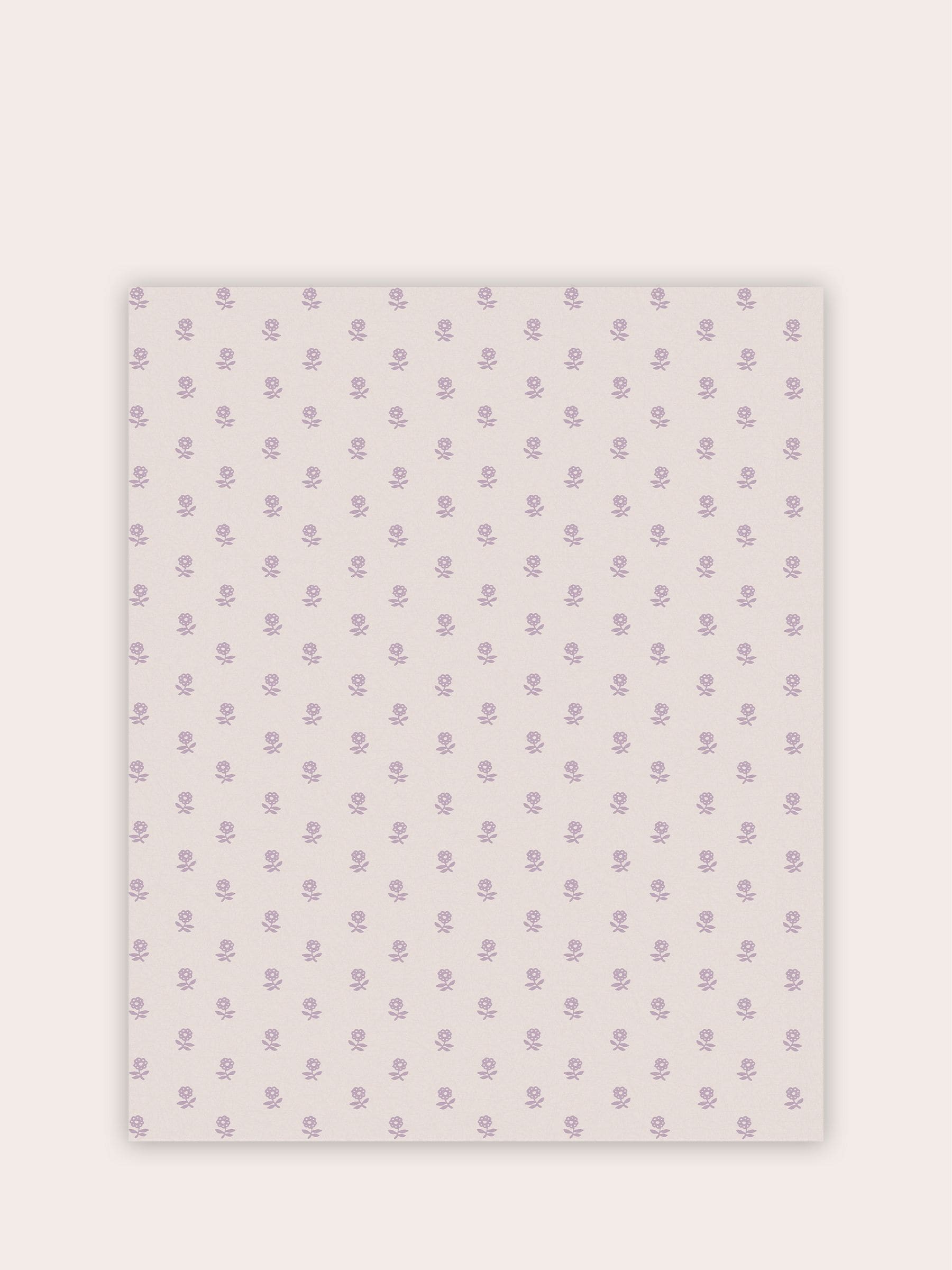 Laura Ashley lavender purple daisy wallpaper sample A4 (British brand)