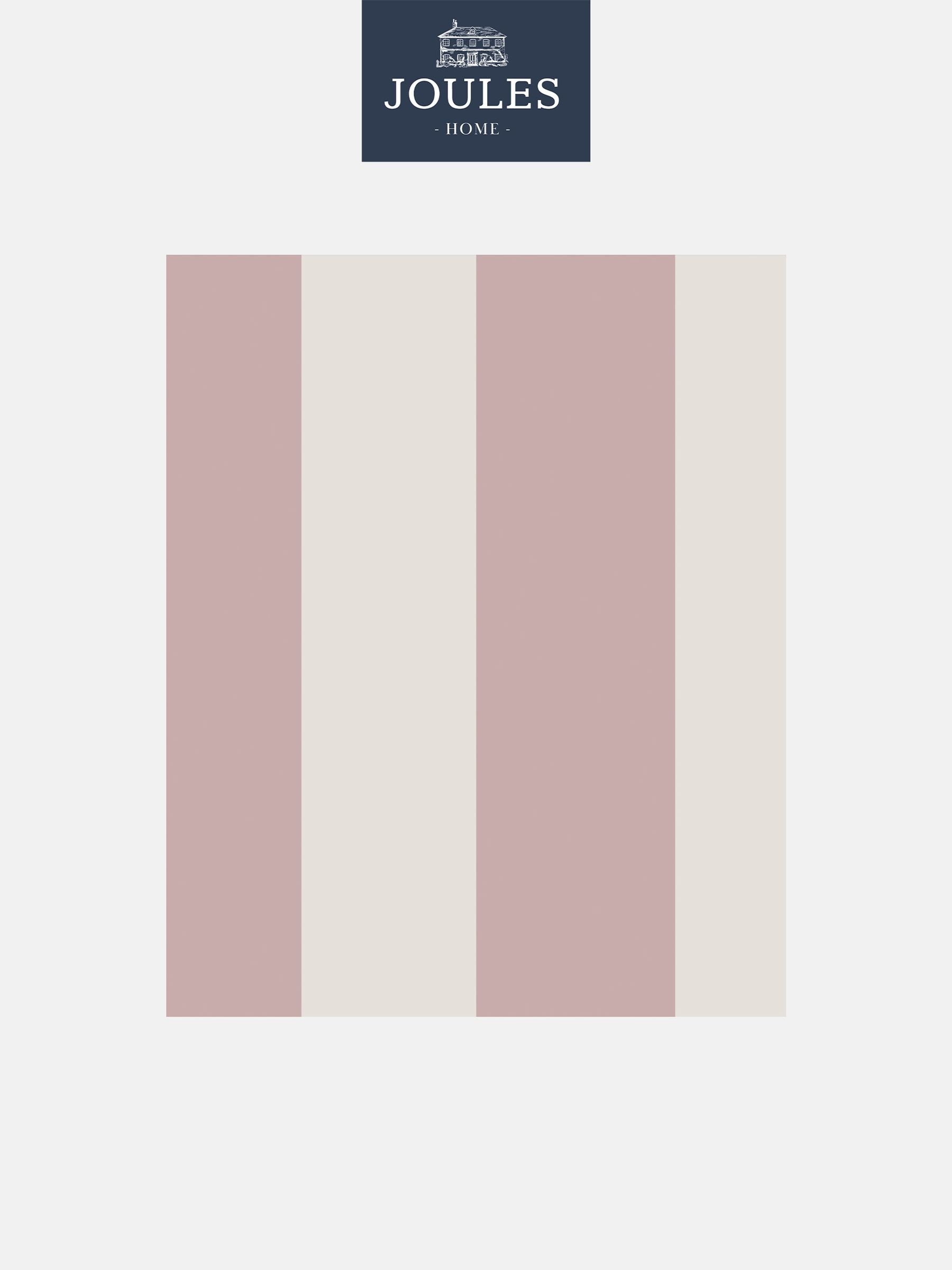 Joules pink Harborough stripe wallpaper sample, imported from the UK