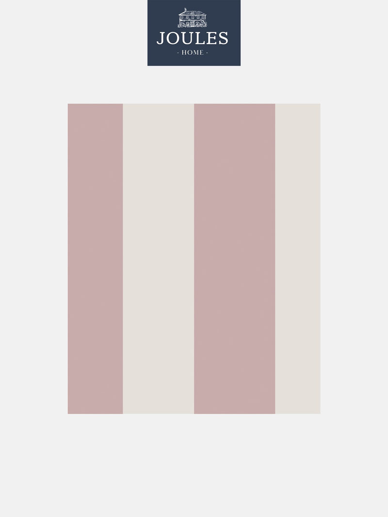 Joules pink Harborough stripe wallpaper sample, imported from the UK