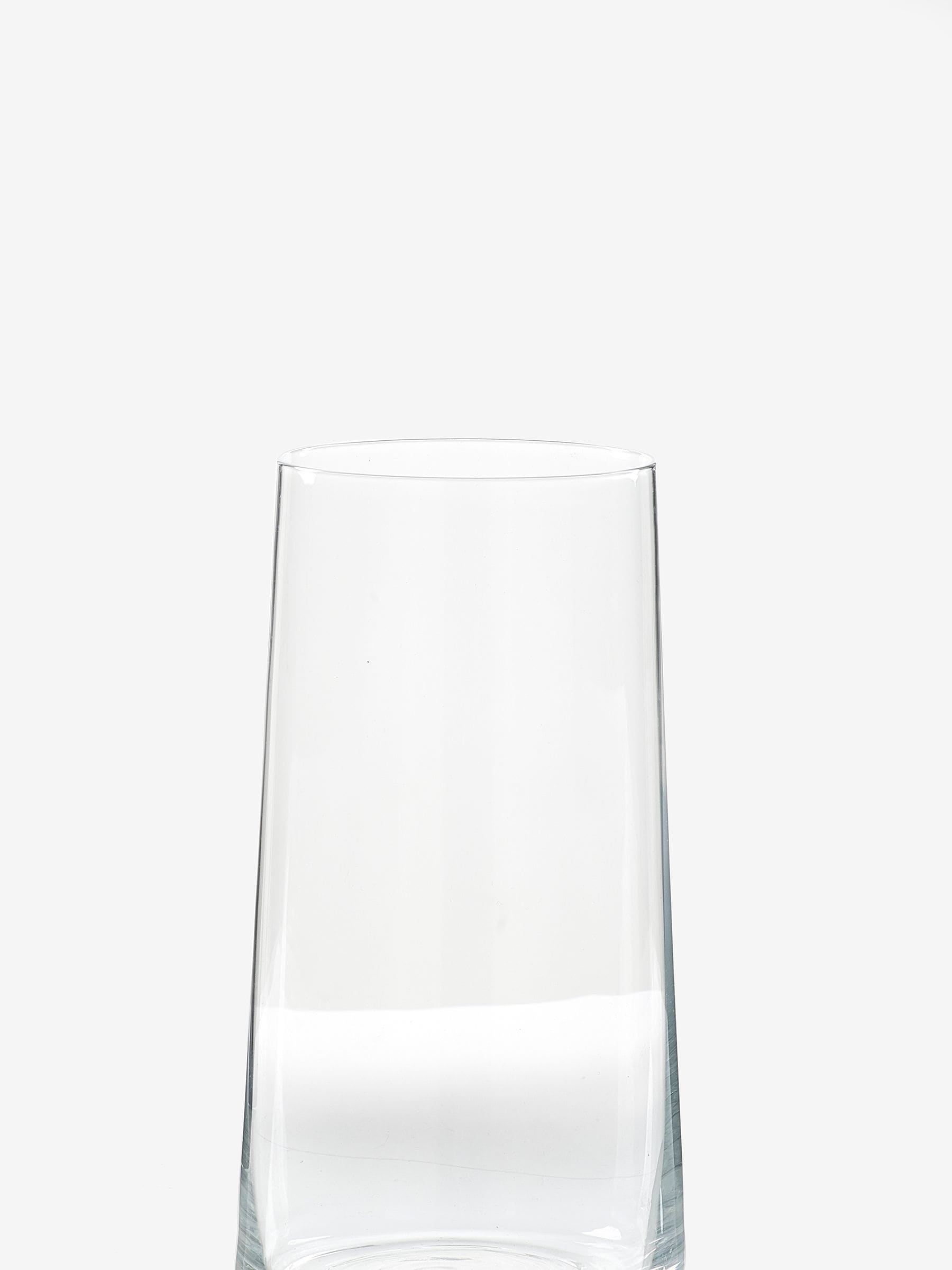 Set of 4 Clear Angular Set of 4 Tall Tumbler Glasses