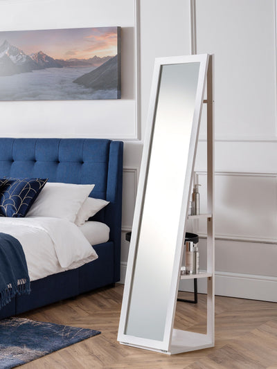 Next Julian Bowen Fresco White Storage Mirror- Buy online at McGrocer