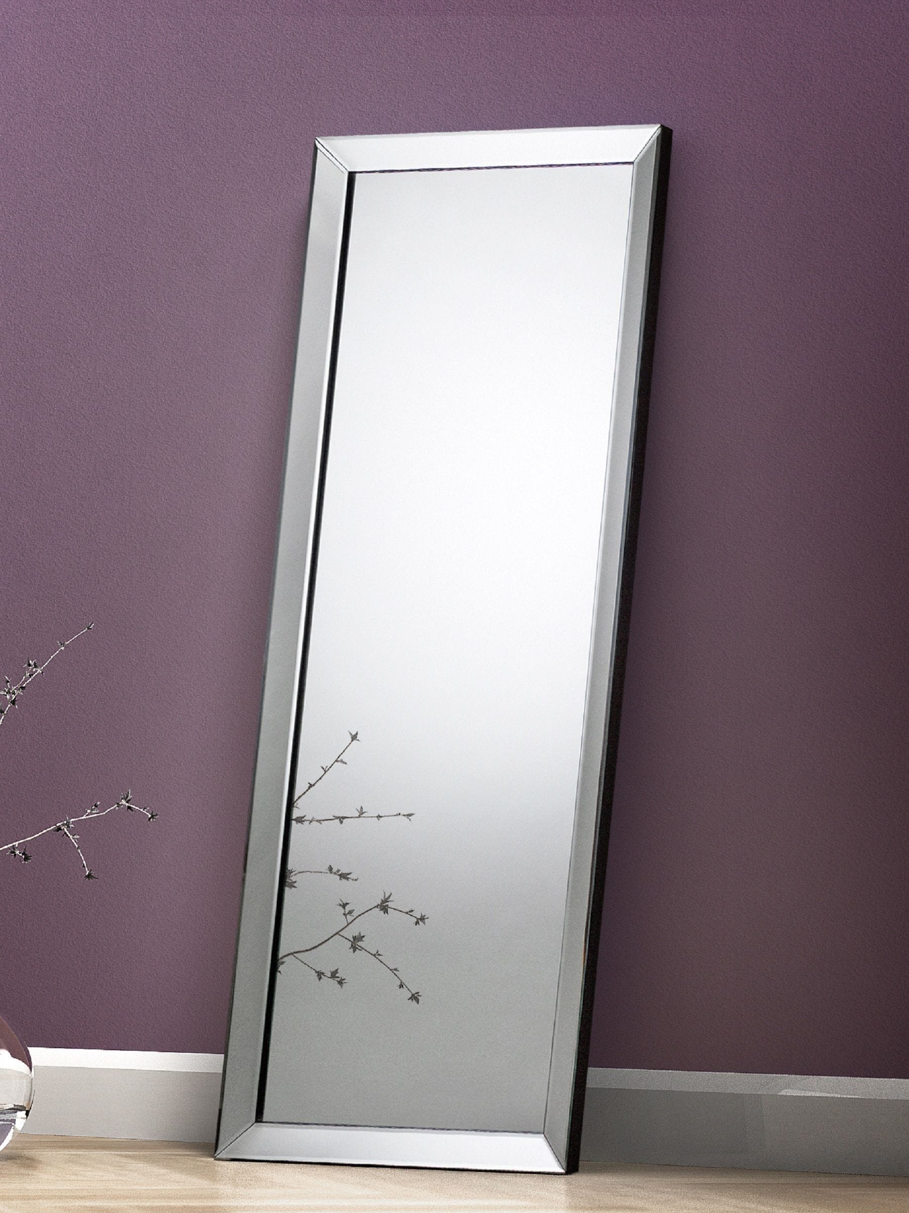 Julian Bowen Silver Soprano Lean-To Dress Mirror 170cm, UK version