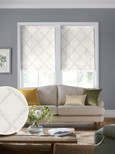 Next Laura Ashley Green Pennorth Roman Blinds- Buy online at McGrocer