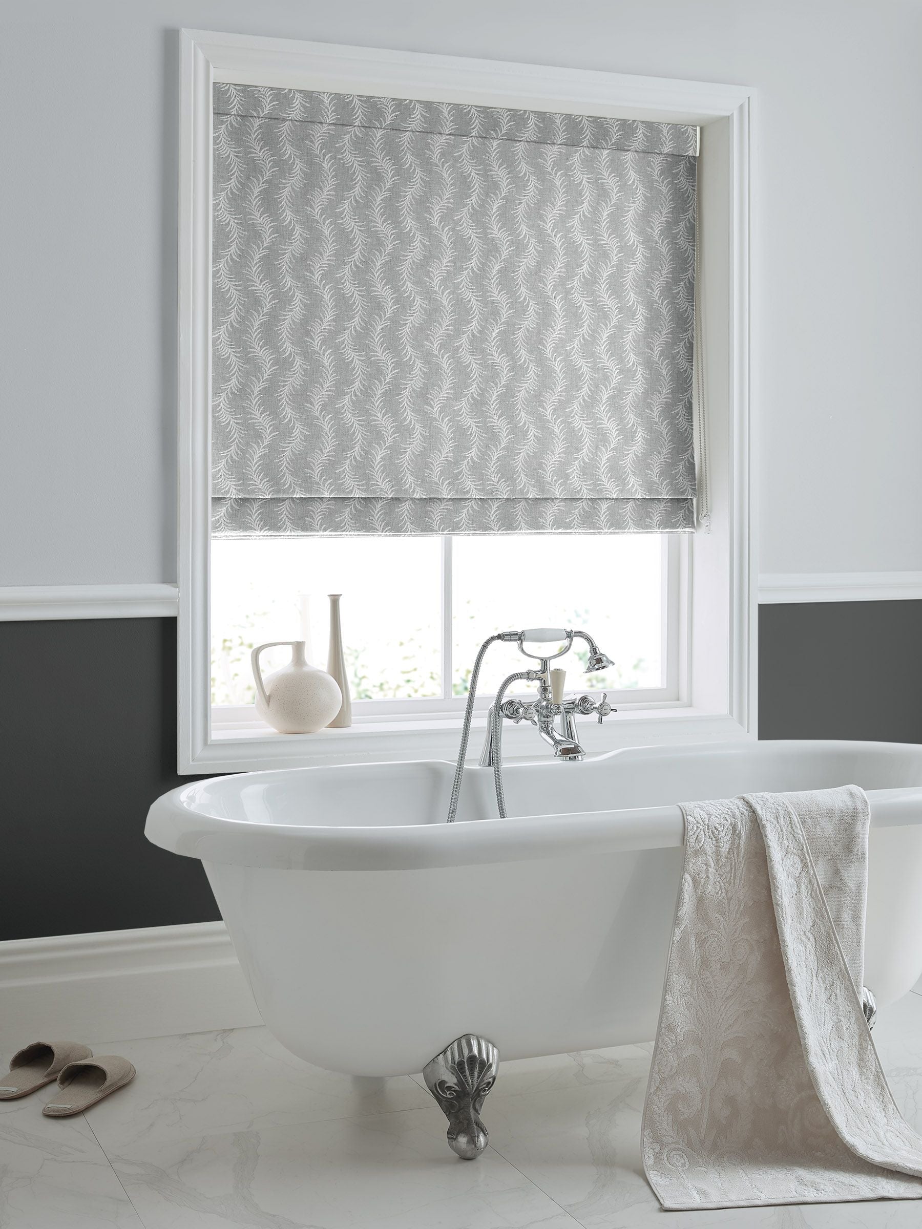 Laura Ashley Grey Dee roman blinds, UK version