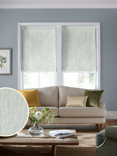 Next Laura Ashley Green Ambrose Made to Measure Roman Blinds- Buy online at McGrocer