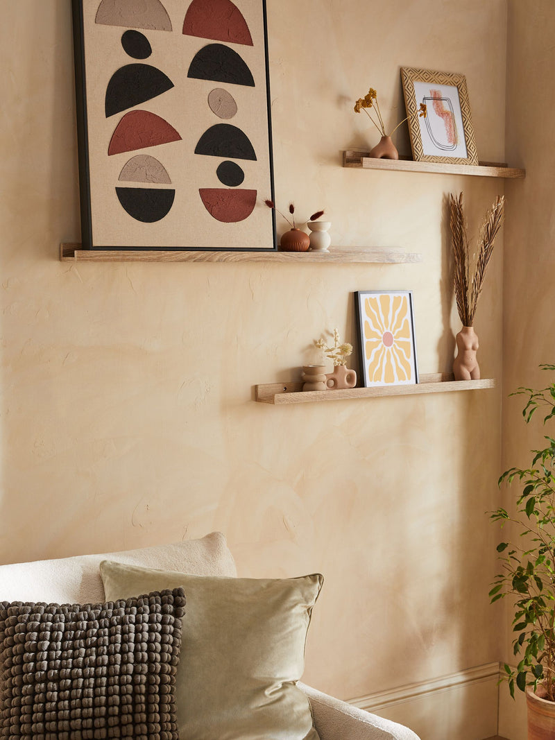 Oak Picture Ledge Wall Shelf