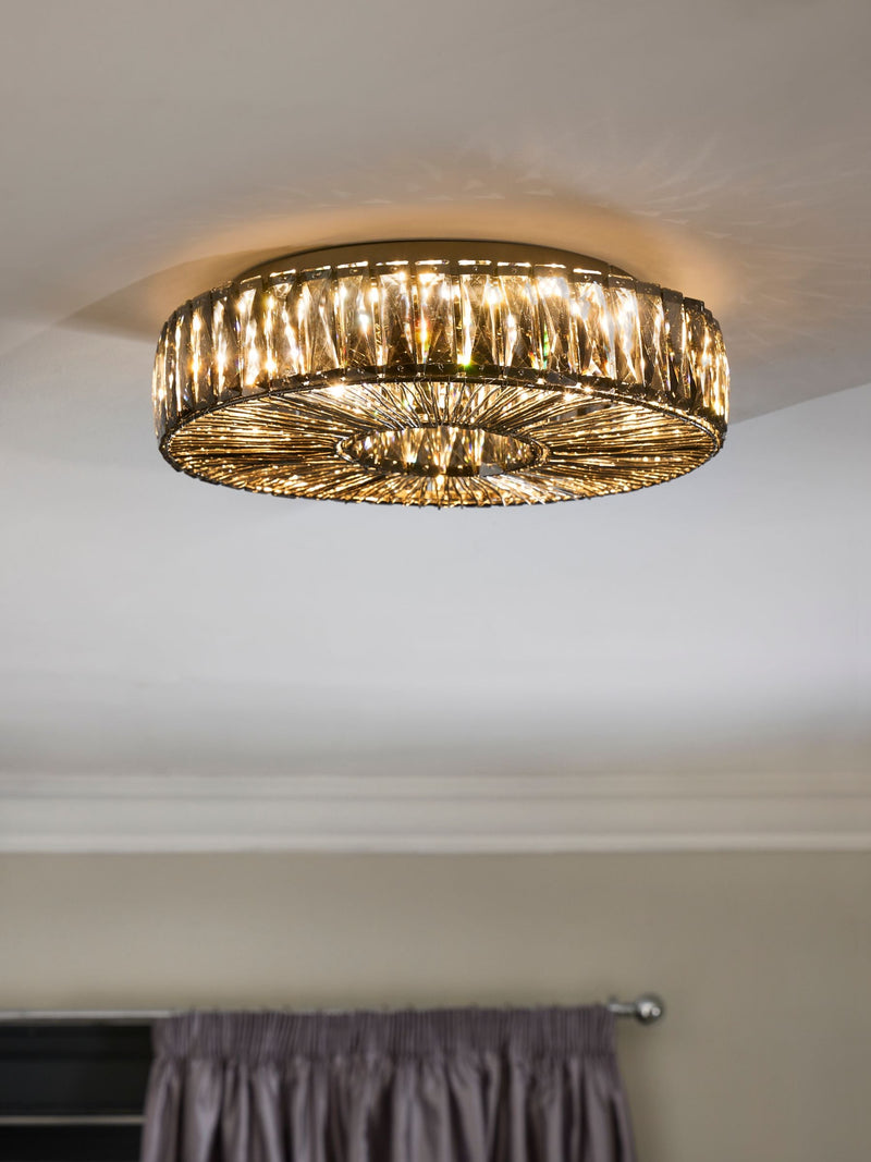 Next Clear Aria Large Flush Fitting Ceiling Light 40cm