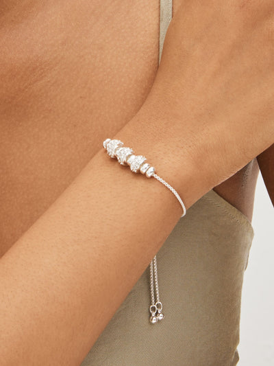 Next Silver Tone Sparkle Popcorn Beaded Pully Bracelet- Buy online at McGrocer
