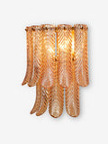 Rockett St George pink plume glass flush wall light, UK version