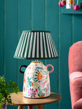 Lucy Tiffney Pink/White Small Floral Print Ceramic Table Lamp