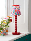 Lucy Tiffney Red/Pink Floral Bobbin Table Lamp