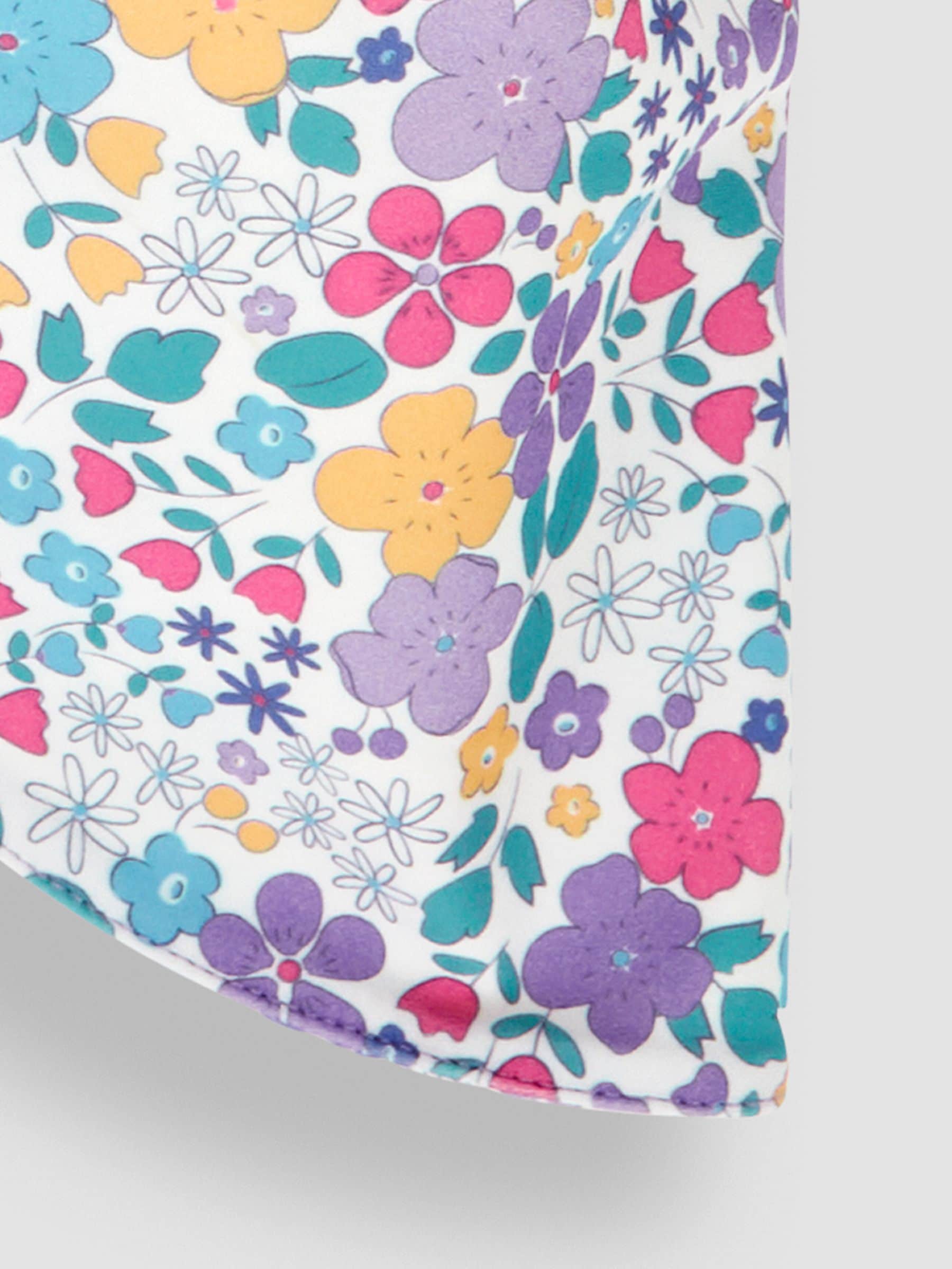 JoJo Maman Bébé pink pastel floral sun hat (British brand)