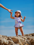 JoJo Maman Bébé pink pastel floral sun hat (British brand)