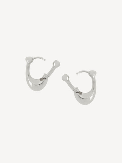 Boucles d'oreilles huggies en laiton poli dorées avec fermeture à clip