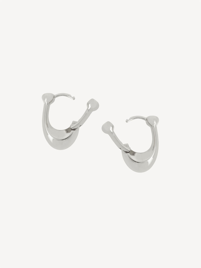 Gold-Tone Brass Huggie Earrings with Click-In Closure