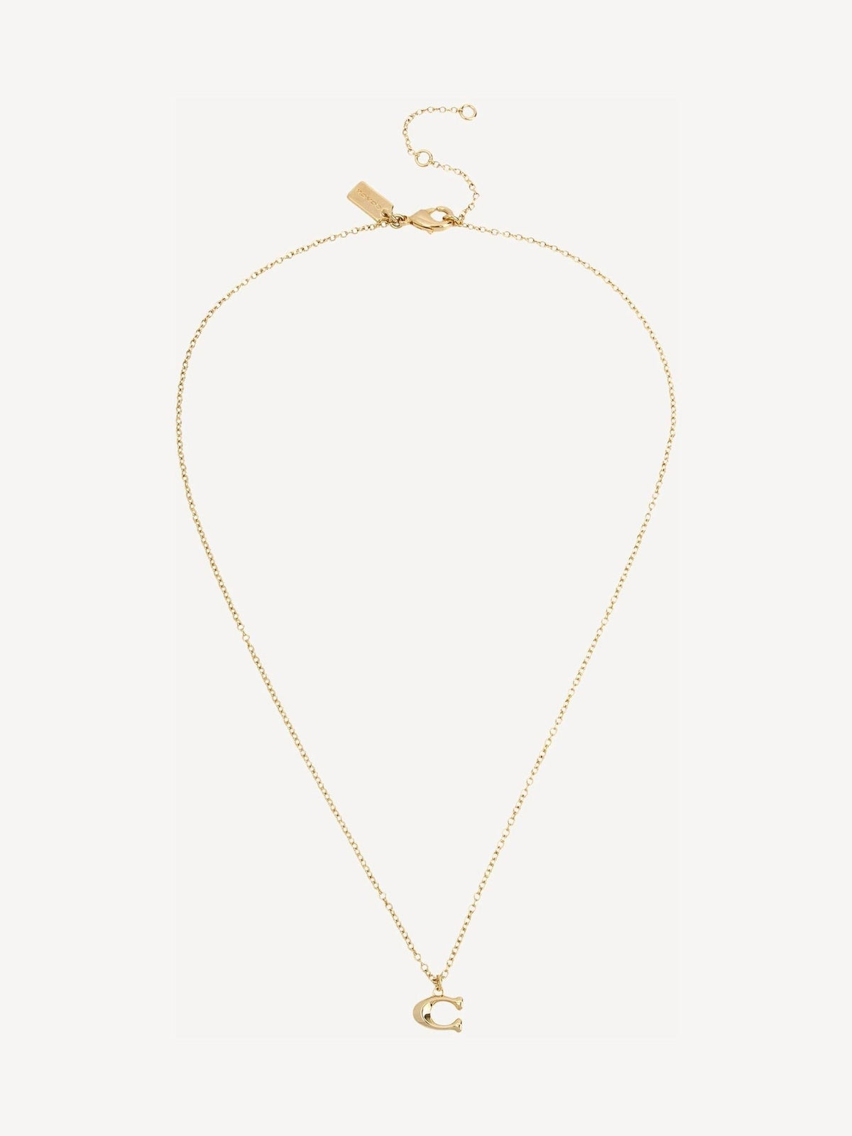 COACH Silver Signature C Starter Necklace