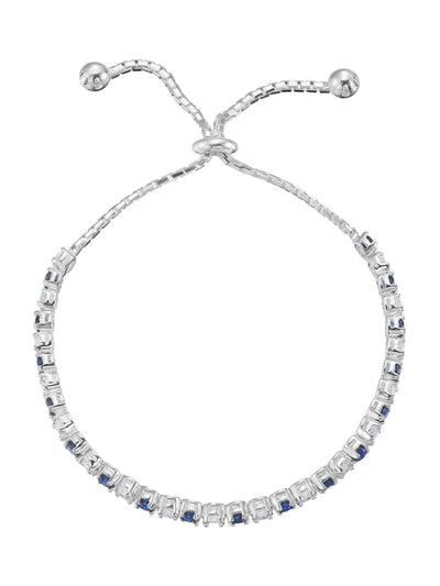 Next Beaverbrooks Synthetic Sapphire and Cubic Zirconia Sterling Silver Bracelet- Buy online at McGrocer