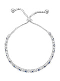 Beaverbrooks synthetic sapphire and cubic zirconia sterling silver bracelet - British product