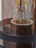 BHS Black Gada outdoor wall light with brass mesh (British brand)