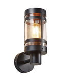 BHS Black Gada outdoor wall light with brass mesh (British brand)